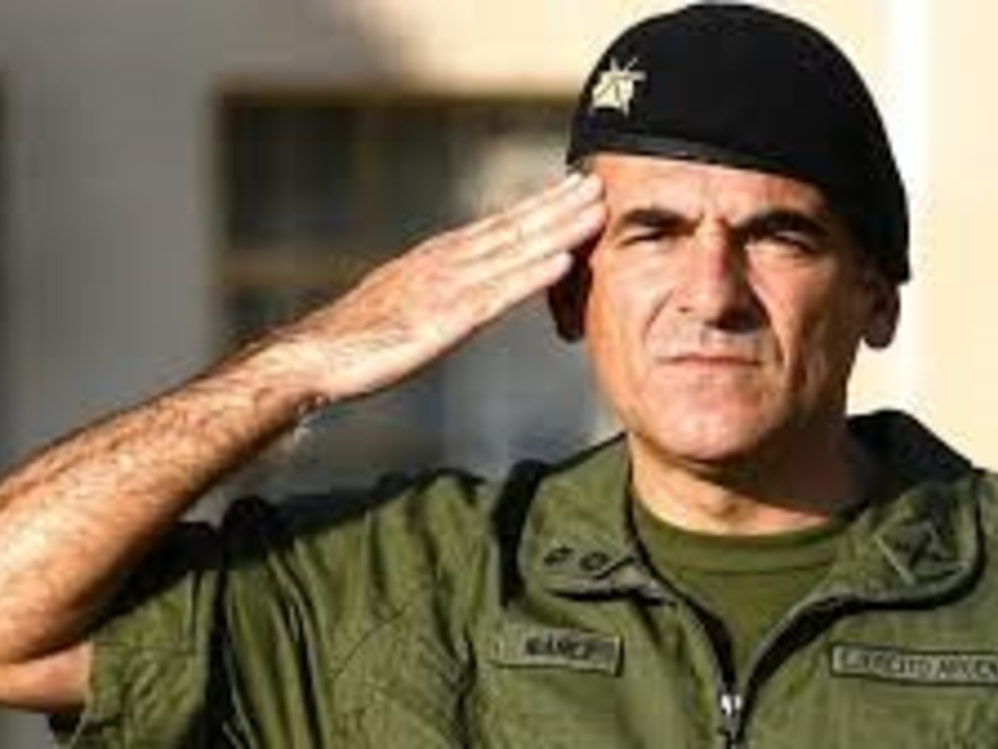 El General de Brigada Sebastián Ignacio Ibáñez en un acto oficial en la Casa Rosada.
