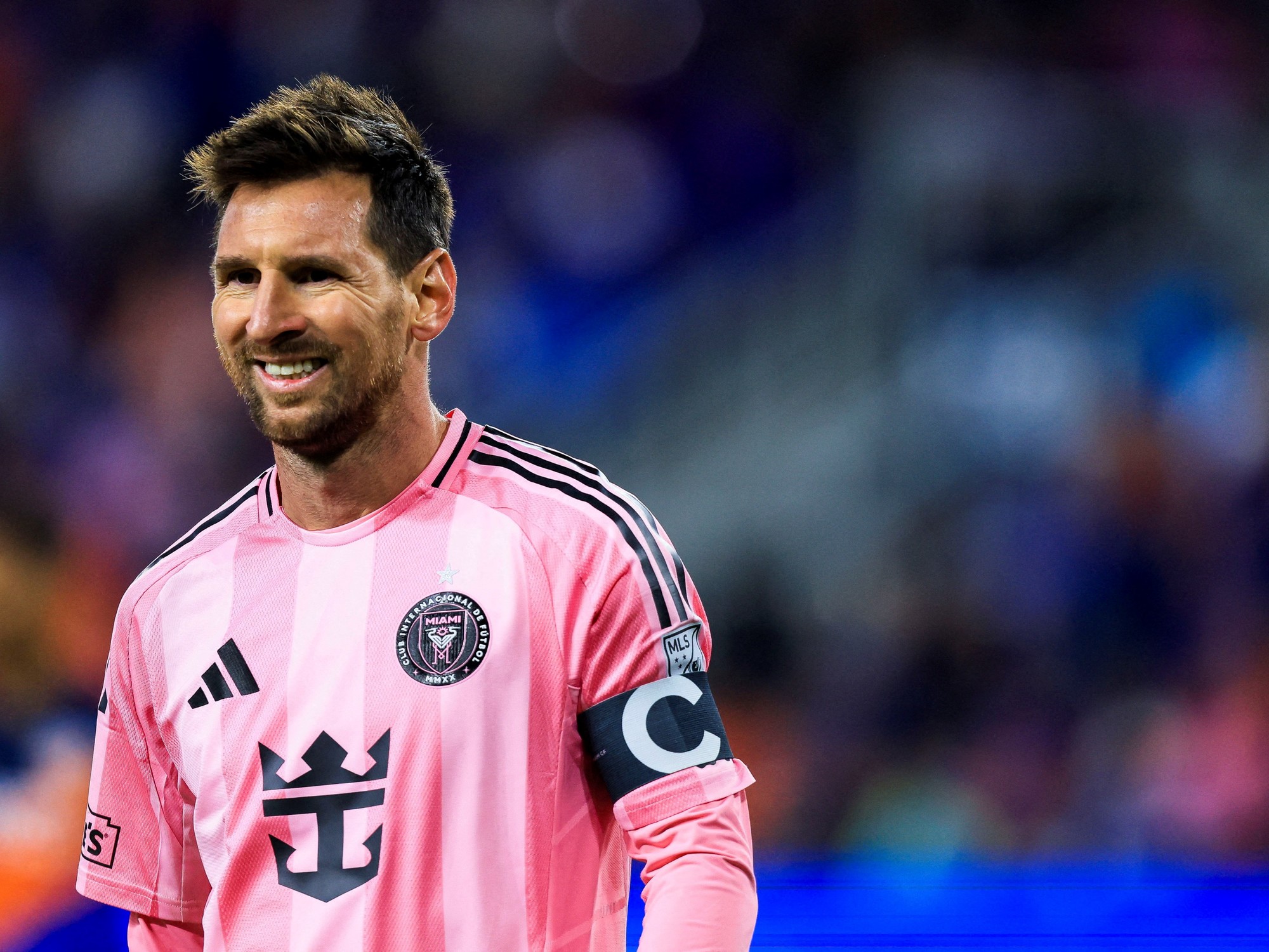Lionel Messi durante un partido con la camiseta del Inter Miami.