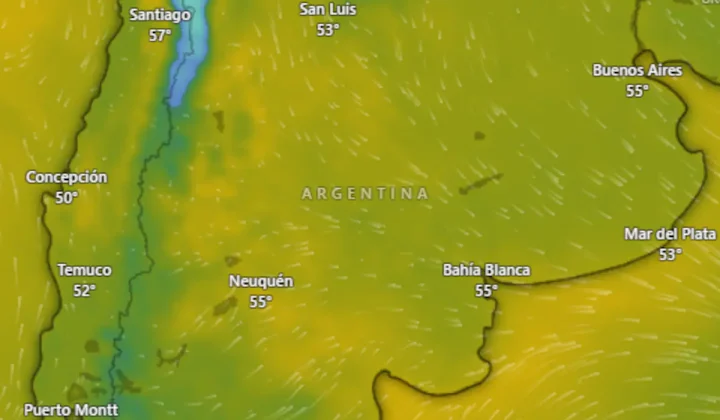 Alerta meteorológica amarilla por vientos intensos y nevadas en la Patagonia para este martes