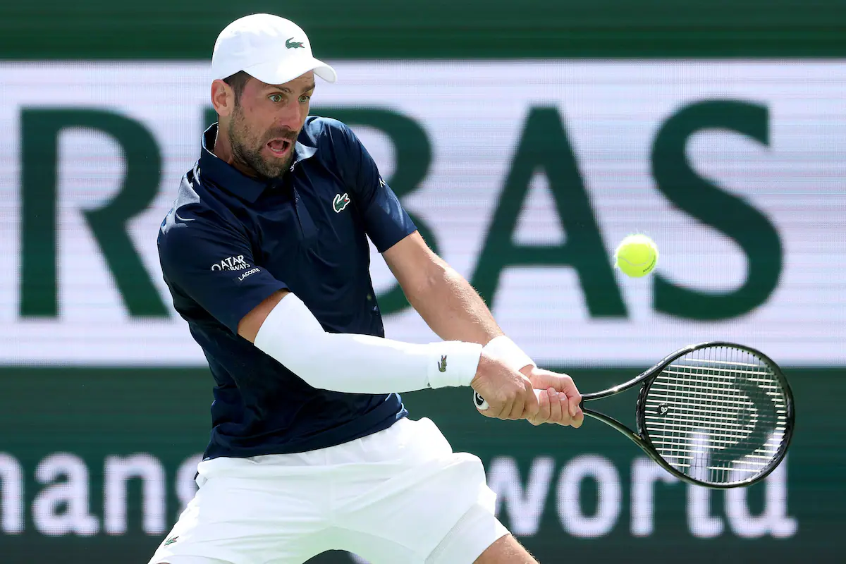 Francisco Cerúndolo concentrado durante un partido en el Masters 1000 de Roma.