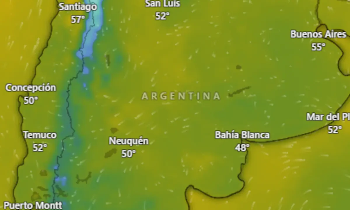 Alerta Amarilla por Tormentas, Viento y Nevada en Varias Provincias Argentinas