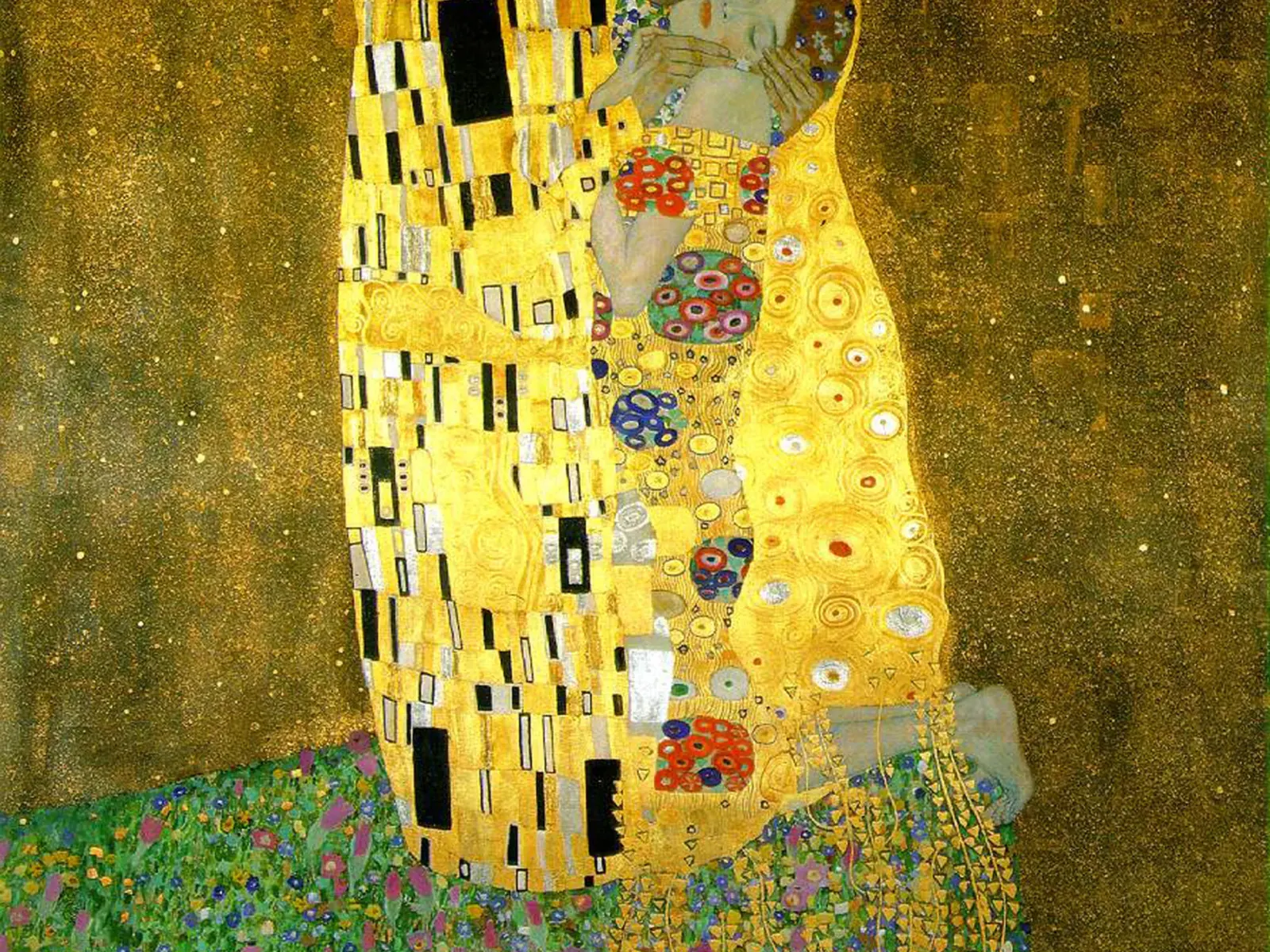 Reproducción digital del cuadro "El Beso" de Gustav Klimt, que fue objeto de un robo de sus versiones NFT.