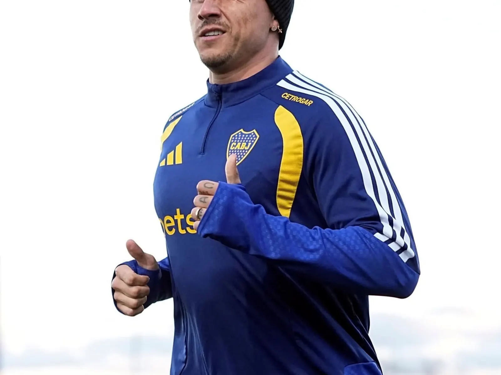 Jugadores de Boca Juniors entrenando en el Predio de Ezeiza, Argentina