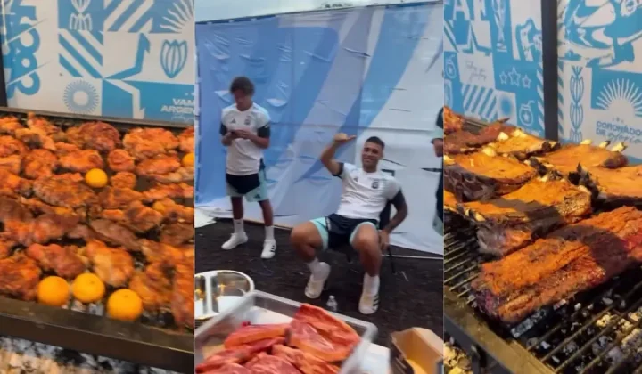 El Dibu Martínez comparte el “asado light” de la Selección Argentina en la previa de un partido clave del Mundial