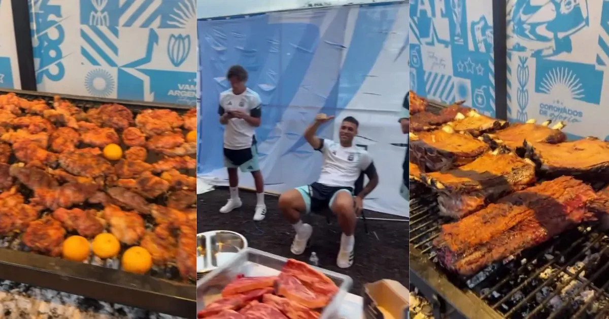 El Dibu Martínez comparte el “asado light” de la Selección Argentina en la previa de un partido clave del Mundial