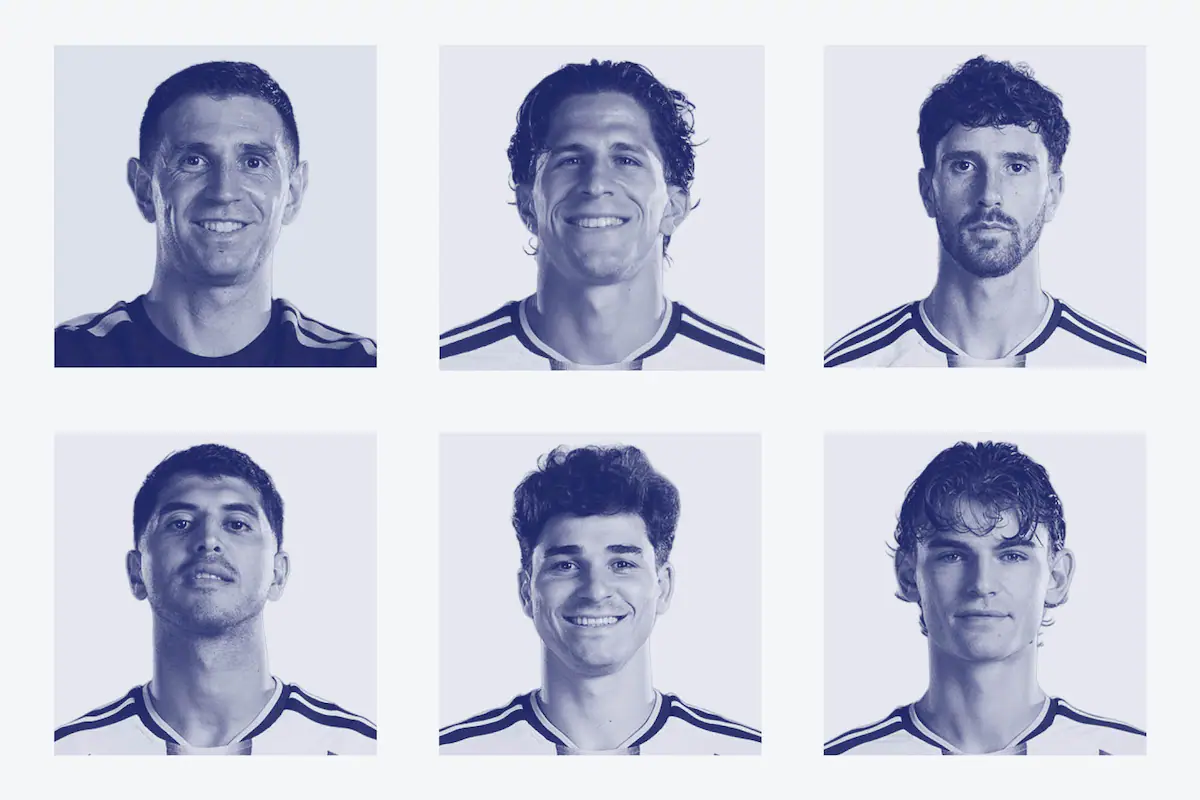 Jugadores de la Selección Argentina de fútbol en entrenamiento.