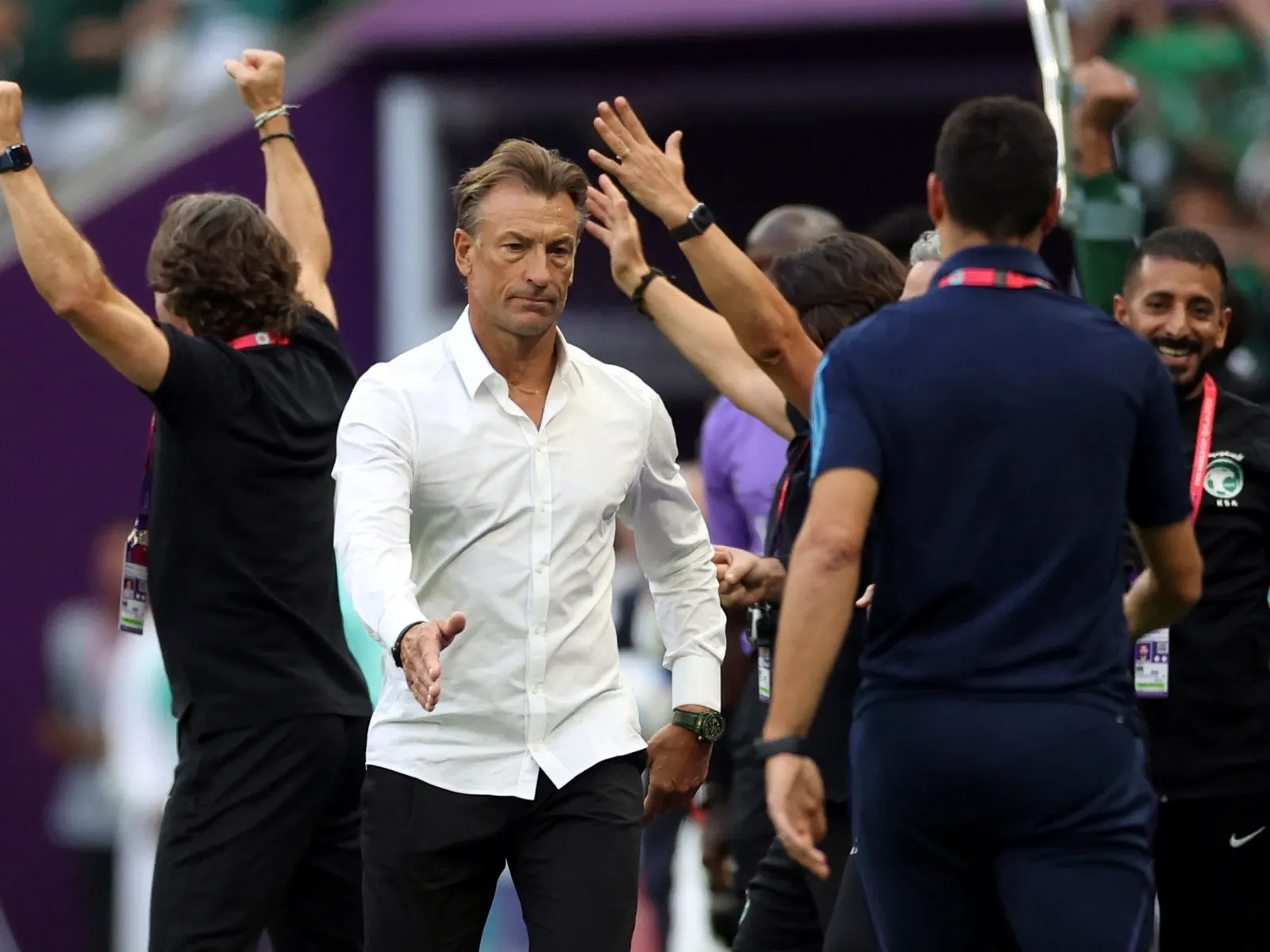 El director técnico francés Hervé Renard en un partido.