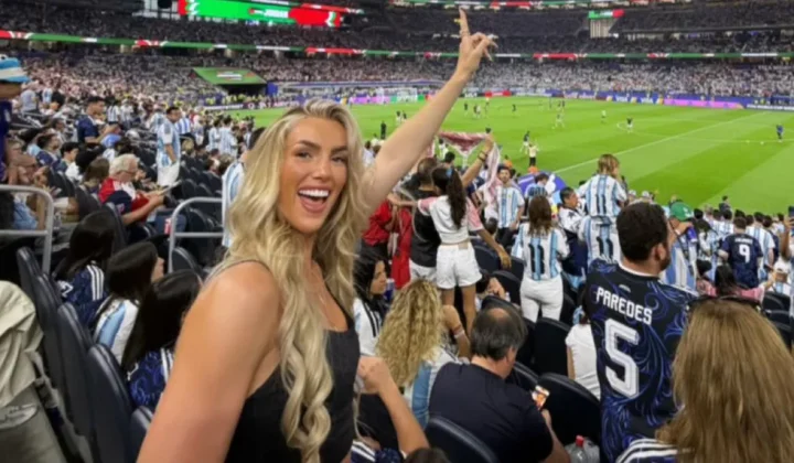 La novia futbolista de Marcos Senesi celebra su debut mundialista