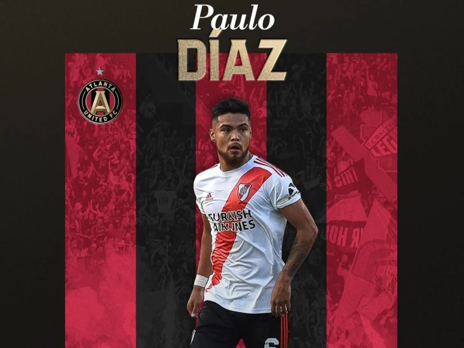Paulo Díaz, futbolista chileno, presentado con la camiseta de Atlanta United.