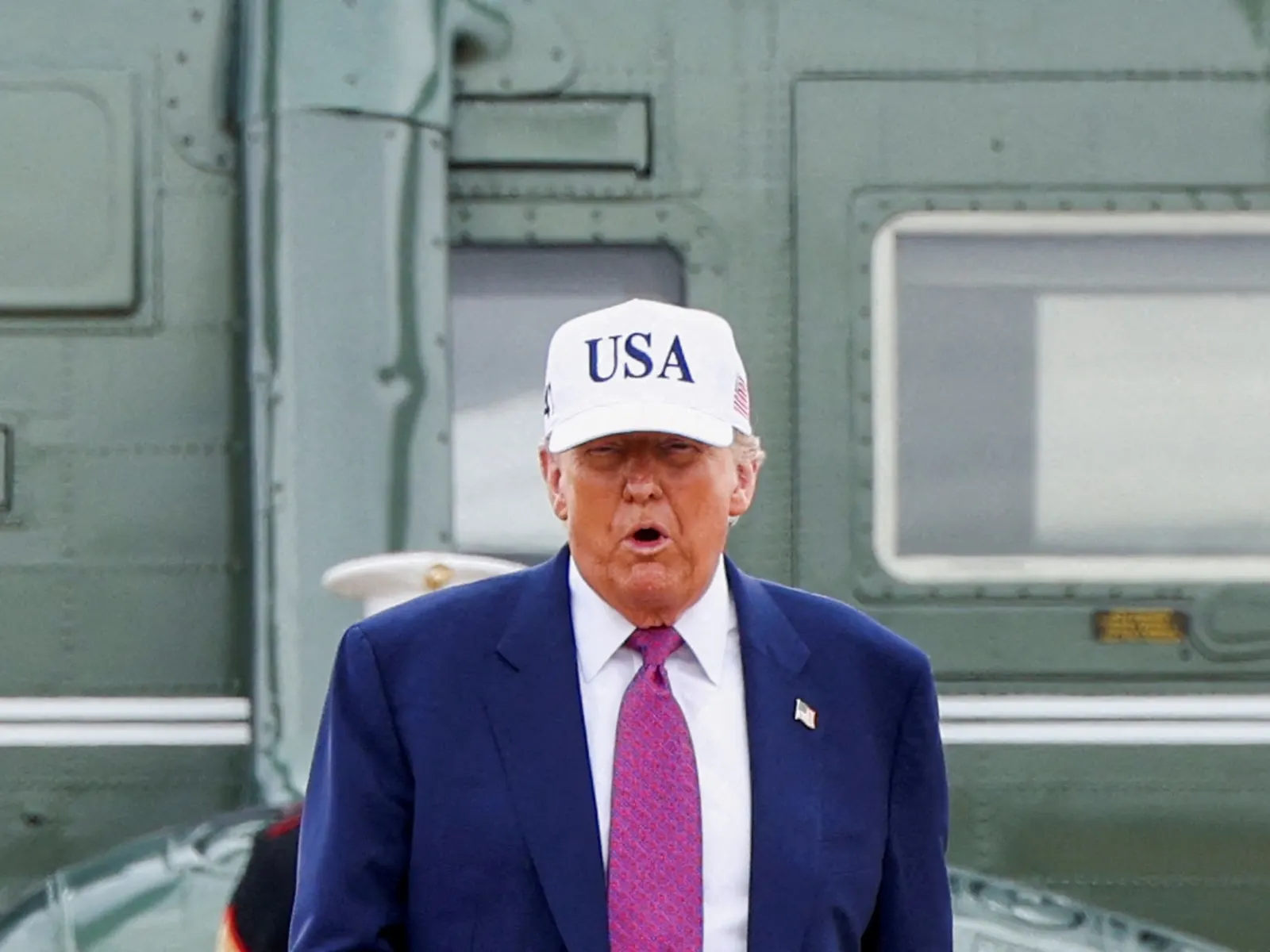 Donald Trump durante una declaración en la Casa Blanca.