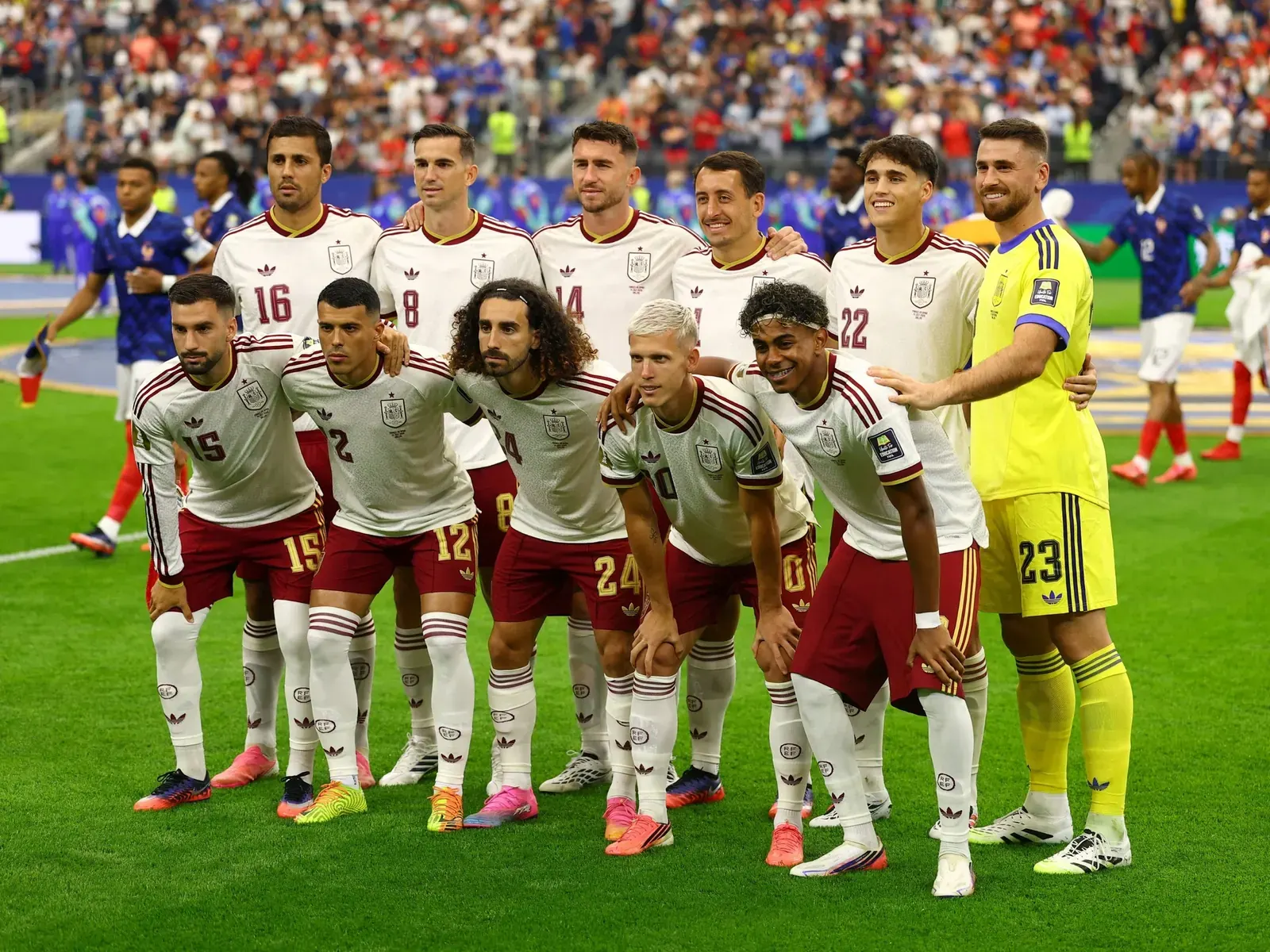 Jugadores de la Selección de España en acción durante un partido del Mundial 2026.