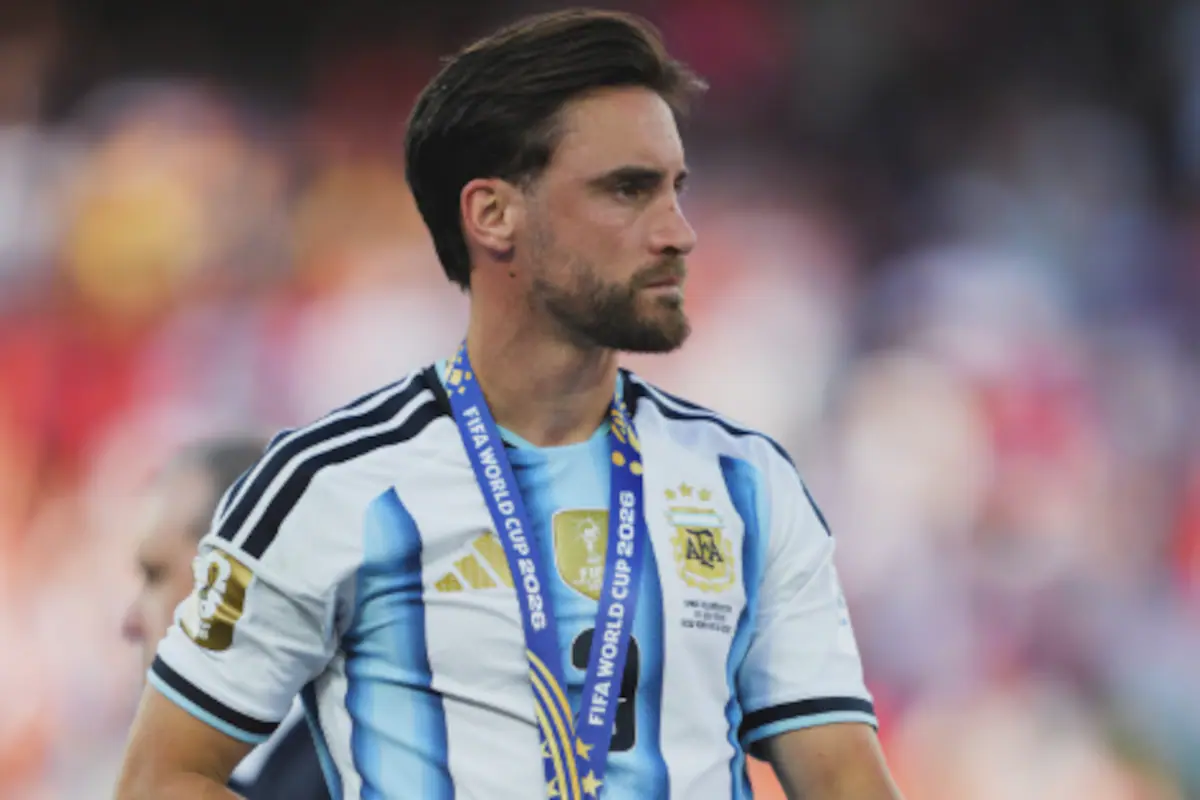 Nicolás Tagliafico con la camiseta de la selección argentina durante el Mundial.